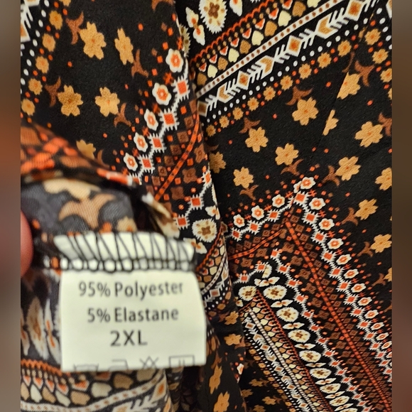 Women's Plus Size Geo and Floral Print Cami Boho Spaghetti Strap Top 2XL NWOT - Picture 4 of 4